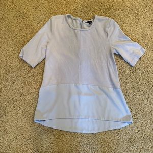 Ann Taylor Structured Mixed Material Top